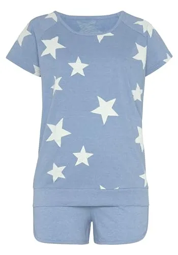 Shorty VIVANCE DREAMS für Damen, Gr. 36/38, blau von LASCANA 