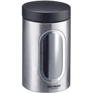 Westmark Vorratsdose 62362260, aus Edelstahl, 0,95 Liter, mit Sichtfenster, silber