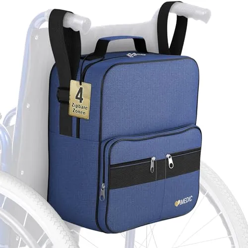 iMedic Deluxe Rollstuhltasche – Praktische Aufbewahrung für elektrische Rollstühle – Langlebig & geräumig