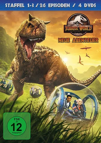 Jurassic World - Neue Abenteuer - Staffel 1+2+3 # 4-DVD-NEU
