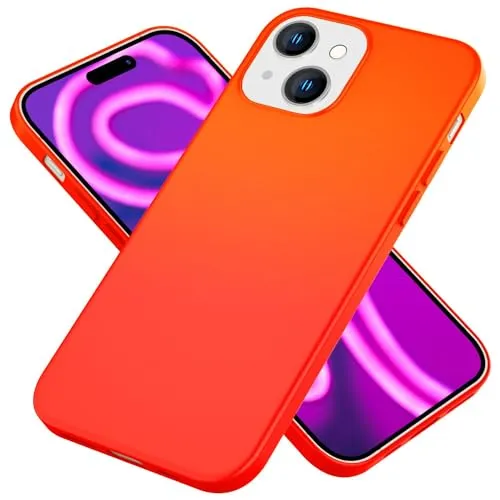 NALIA Neon Silikonhülle für iPhone 15 in orange von NALIA