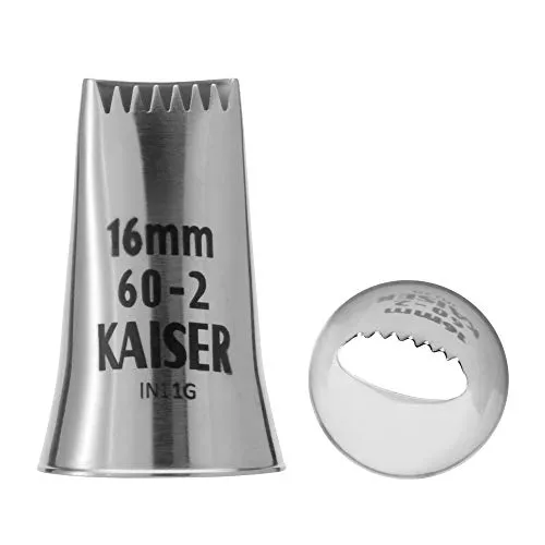 Original Kaiser Sternbandtülle 16 mm, Spritztülle, Edelstahl rostfrei, falz- und randfrei