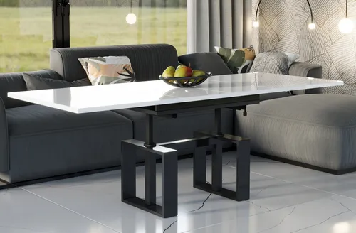 Endo-Moebel Couchtisch Empoli, Weiß Hochglanz