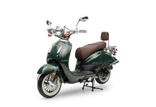 Motorroller Retro Roller EasyCruiser Eco Dunkelgrün 50ccm in grün von Burnout