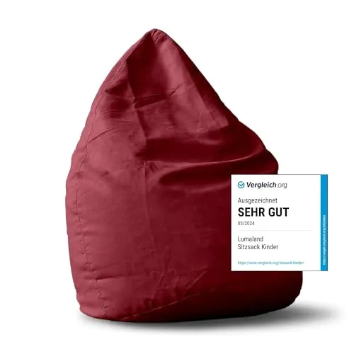 Lumaland Sitzsack Luxury XL PLUS 220l in rot von Lumaland