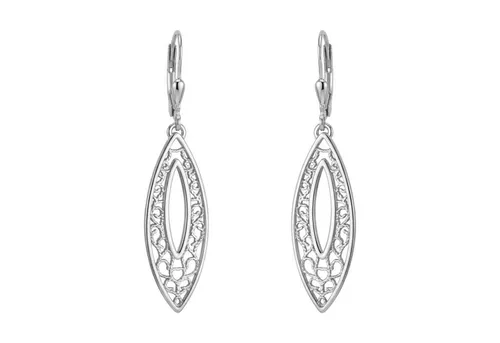 Sofia Milani Ovales Ornament Ohrhänger aus 925 Silber in silber von Sofia Milani