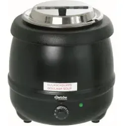 Bartscher Economic Suppentopf 9 Liter - Sonstige Gastronomieartikel, ideal für gewerblichen Einsatz mit herausnehmbarem Innentopf aus Edelstahl und elektronischer Steuerung für präzise Temperaturkontrolle von 48 °C bis 94 °C.
