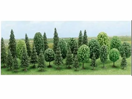 Busch 6489 Mischwald Laubbäume Laubbaum Tannen 30 Bäume H0 Neu