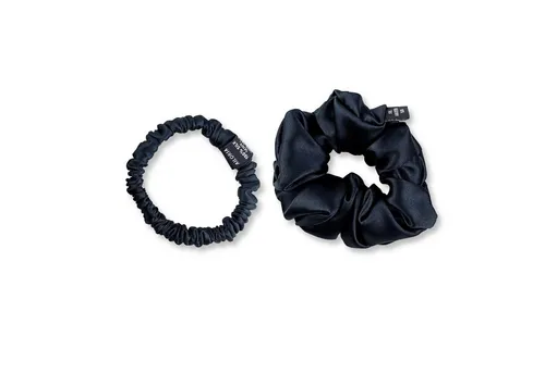 AILORIA Haargummi DOUX Set Scrunchies S und M aus Seide in schwarz von AILORIA