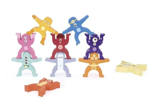 MILAN -S8428913 - Lernspielzeug, aus Holz, Aliens Tower, Mehrfarbig, ab 36 Monaten (FACTIS, S.A. 660520)