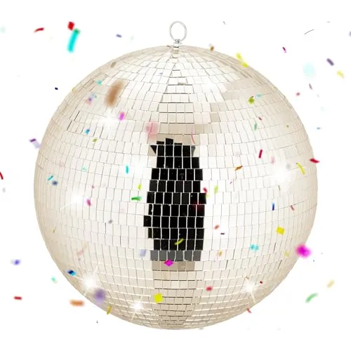Champagnerfarbene Diskokugel 40 cm - Spiegelball für Partys - Stylische 40 cm große Spiegelkugel in champagnerfarben, ideal für stimmungsvolle Dekorationen und Partys. Leicht und robust, sorgt für eine tolle Atmosphäre.