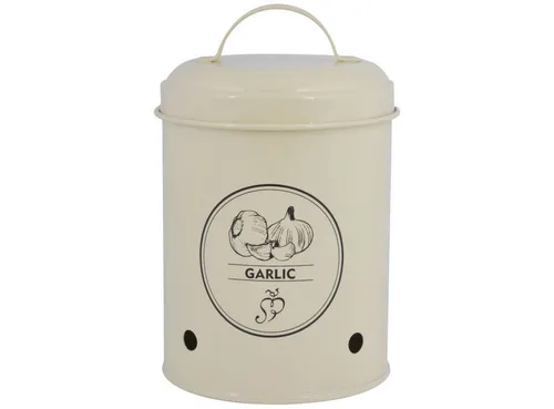 esschert design Vorratsdose Weiß, Durchmesser 15 cm, Metall