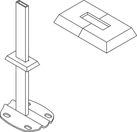 Kermi Abdeckblende für Standkonsolenfuß - Praktische Abdeckblende für Standkonsolen bei Rohbodenmontage, passend für Standrohr 30 x 10 mm, aus hochwertigem weißen Kunststoff, ideal für einen sauberen Abschluss.