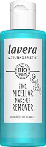 lavera 2in1 Micellar Make-up Remover - Make-Up Entferner - glutenfrei - Vegan - ohne Silikone -ohne Mineralöl - ohne Mikroplastik - Bio-Gurkenextrakt - Bio-Kamillenextrakt - 100ml