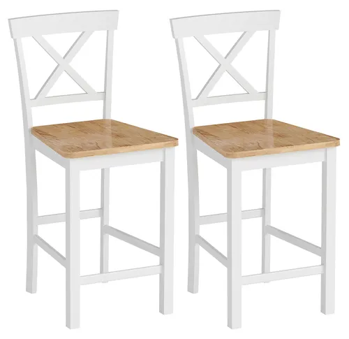 Barhocker 2er Set mit Rückenlehne