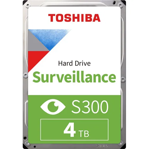 Toshiba S300 Surveillance - 4TB interne Festplatte, optimiert für Überwachungssysteme, zuverlässig und leistungsstark