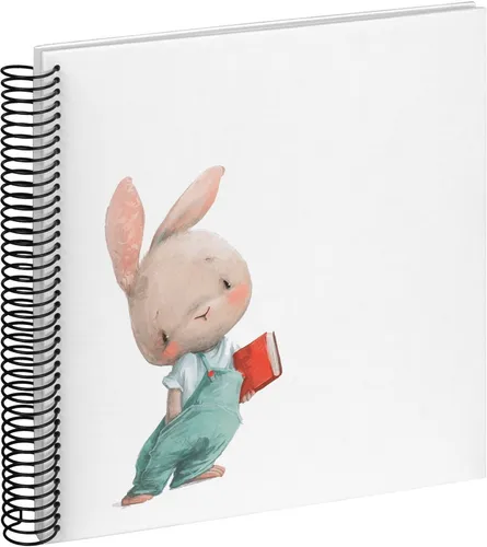 Walther Babyalbum Spiralalbum Hase Nosey 25x25 cm 40 weiße Seiten