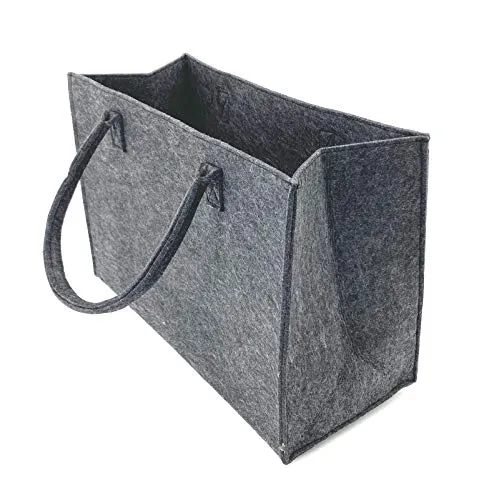 heimtexland Allzweck Filztasche Einkaufstasche Shopper Filz Tragetasche Einkaufskorb Aufbewahrung XL Tasche mit Henkel robust langlebig Geschenkidee Typ717 Grau 30x45 cm