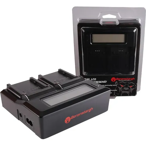 Berenstargh Dual LCD USB Ladegerät f. Panasonic VW-VBD26 VBD58 VBD78 AGAC8EJ AG-AC8EJ AjHPX270 (Ladegerät ohne Akku) (61064519)