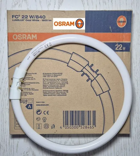 Osram Ring-R T5 Ø16mm 2GX13 (LF 840) FC 22 Watt - Leuchtmittel: Osram FC22W/840, energieeffiziente T5 Leuchtstofflampe mit 4000K für optimalen Lichtkomfort in Büros und Wohnräumen.
