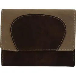 Sunsa Geldbörse für Damen - Kleiner Leder Geldbeutel mit RFID Schutz - Portemonnaie aus hochwertigem, weichem Leder mit RFID Schutz, 8 Kreditkartenfächern und einzigartigem Patchwork-Design, ideal für jedes Outfit und als Geschenk.