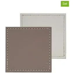 FREEFORM 4er-Set: Untersetzer in Creme - (L)10 x (B)10 cm in beige von FREEFORM