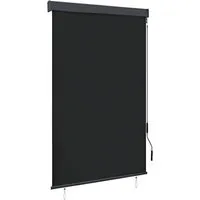 vidaXL Außenrollo 120 x 250 cm Anthrazit - Handbetätigt - Rollos für Balkon und Terrasse, aus atmungsaktivem Polyester mit PA-Beschichtung, UV- und hitzeabweisend, sorgt für Privatsphäre und gute Luftzirkulation.