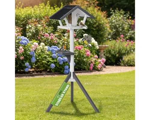 Zooprinz Vogelhaus mit Ständer und Futtersilo, 120 cm Höhe