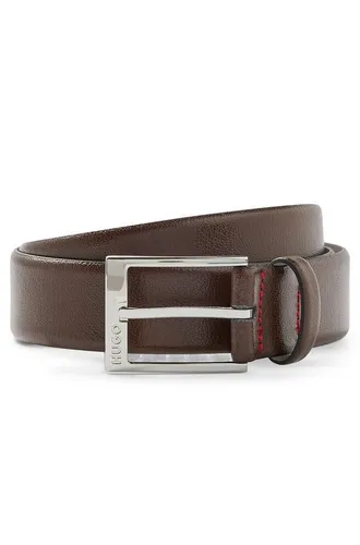 Gellot Sz35 Herren-Gürtel - Eleganter Herren-Gürtel mit glänzenden silberfarbenen Details und Logo-Gravur, ideal für Casual- und Business-Anlässe, Breite: 3.5 cm.