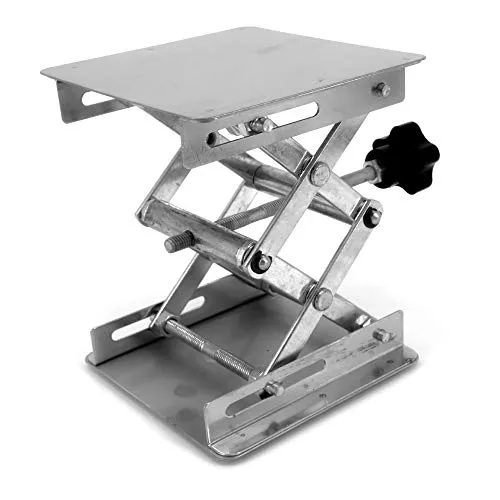 Laborscherenwagenheber Edelstahl Laborständer Tisch Scherenlift für Lab-Lift, manuelle Steuerung 4 x 100 mm