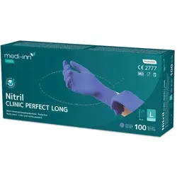 Medi-Inn PRO Nitril Clinic Perfect Long Einmalhandschuhe puderfrei L / 100 Stück
