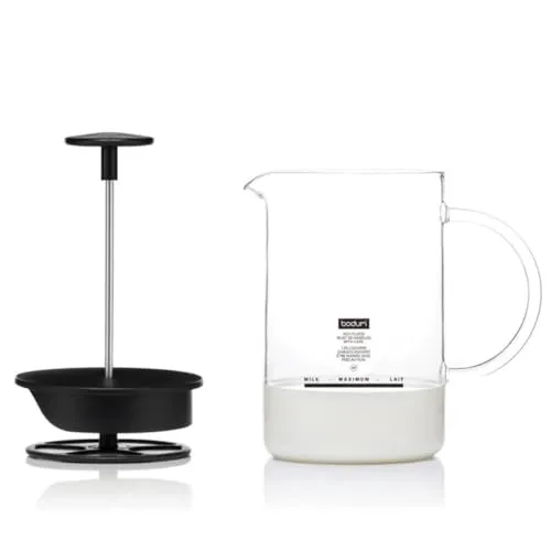 Bodum 1446-01 Milchschäumer Latteo, schwarz in schwarz von BODUM