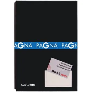 Pagna Unterschriftenmappe 24205-04, A4, 20 Fächer, Hartpappe mit Kunststoffbezug, schwarz