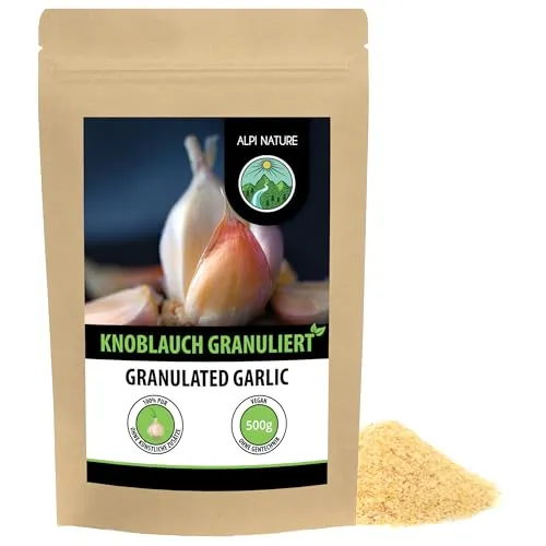 Alpi Nature Knoblauchgranulat 500g, Knoblauch granuliert, getrocknete Knoblauch Granulat