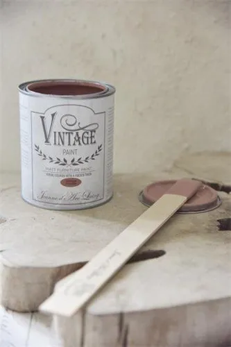 Vintage Paint Kreidefarbe JDL Mat Natural 700ml mit Holzspatel - Hochwertige, geruchsarme Kreidefarbe für kreative Projekte. Ideal für Möbel und Wände, mit matte Oberfläche und hoher Deckkraft. Umweltfreundlich und schnell trocknend, perfekt für Innen- und Außenanwendungen.