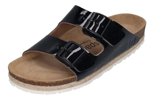 Espadrij L'ORIGINALE Pantolette - AMI GLOSSY - noir, Größe:38 EU