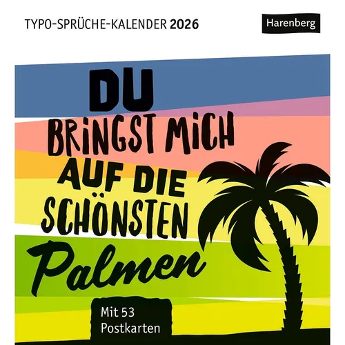 Harenberg Postkartenkalender Typo Sprüche 2026, 1 St.