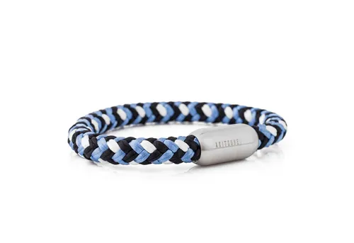 Akitsune Portus Segeltau Armband | Mattsilber Magnetverschluss für Damen & Herren - Maritimes Armband aus handgefertigtem Segeltau mit magnetischem Edelstahlverschluss. Ideal für stilvolle Outfits und klimaneutral produziert. Erhältlich in 6 Größen, perfekt als persönliches Geschenk!