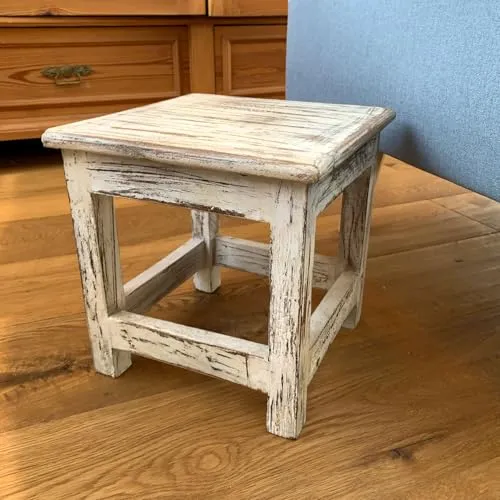 LS-LebenStil Vintage Holz Hocker