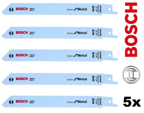 5x Bosch S918AF Säbelsägeblätter Metall Bleche Platten Holz Feinschnitt Alu BIM