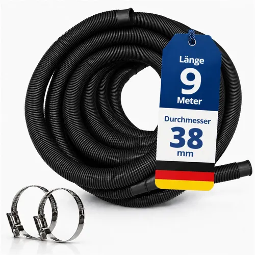 HAF Poolschlauch 9m Ø 38mm Schwarz