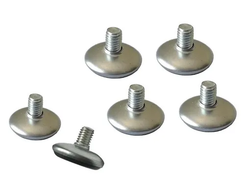 Möbelfuß 4x Aluminium Möbelfüße M8 silber Sockelfuß Sockelfüße Tischfuß