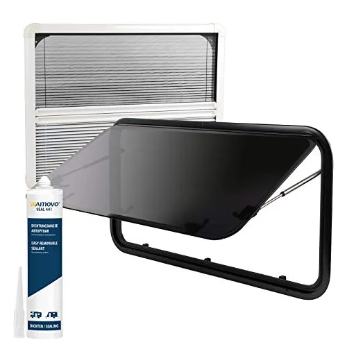 wamovo Set Ausstellfenster RW Compact inkl. Verdunklung und Insektenschutz von 350x500 bis 1000x500 (500 x 450)