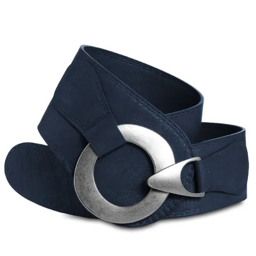 Caspar GU243 breiter Damen Taillengürtel - Dunkelblau, Größe 100 - Damen-Gürtel in breitem Design, ideal für eine perfekte Passform und Stil. Erhältlich in Sondergrößen für optimale Anpassung.