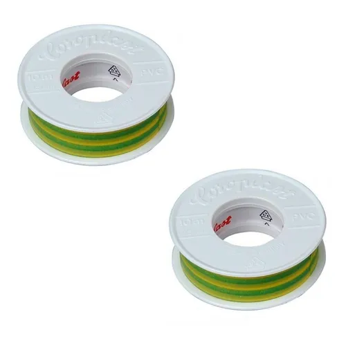 Kopp Coroplast Elektro Isolierband 15mm x 10m 2Stück grün gelb