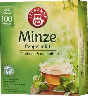 Teekanne Kräutertee Pfefferminz Food Service 100 Teebeutel (125 g)