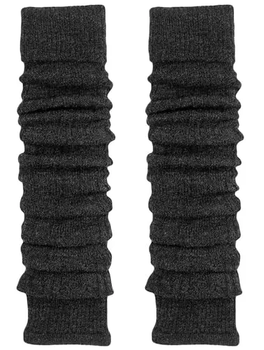 TODO Warme Wolle Stulpen Damen - ZUM KNIE. Weich, Flexibel. Beinwärmen für Winter, wenn es Kalt ist. (Fit - Graphit)