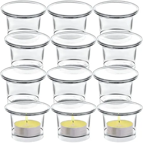 EOGRFW Teelichtgläser Set, 12er Votivkerzenhalter, Teelichthalter Glas, Windlicht, Kerzenhalter, Tischdeko für Hochzeit Party