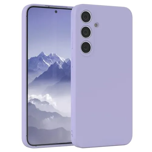EAZY CASE - Silikonhülle für Galaxy S24 Plus Hülle Silikon Case Lila weich stoßfeste Handyhülle Schutzhülle mit Kameraschutz Dünn Premium Schutz Cover TPU Phone Bumper in Pastell Lavendel Blau Matt