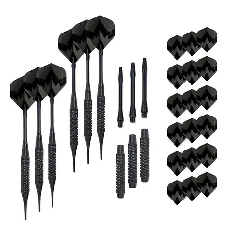 Kings Dart Softdarts Set Black Star - Robustes Messingbarrel mit Optimalem Grip - Das Kings Dart Softdart-Set Black Star überzeugt durch ein robustes Messingbarrel und bietet einen hervorragenden Grip für präzise Würfe. Ideal für leidenschaftliche Dartspieler!